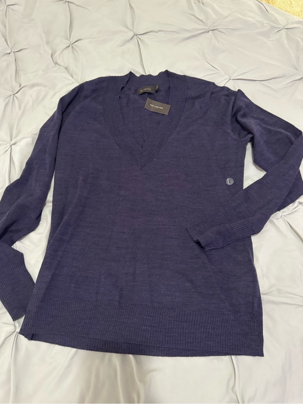 The Limited woman’s V-Neck Sweater - Purple